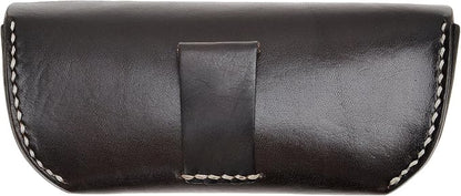 ZLYC Unisex Semi Hard Genuine Leather Eyeglass Case With Belt Loop for Prescription Eyeglasses & Standard Sized Sunglasses