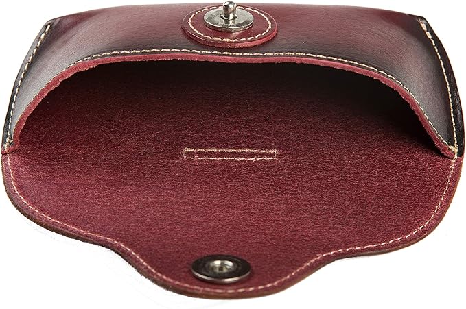 ZLYC Unisex Semi Hard Genuine Leather Eyeglass Case With Belt Loop for Prescription Eyeglasses & Standard Sized Sunglasses