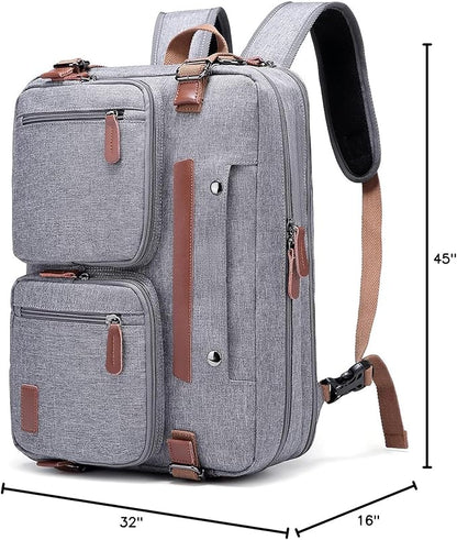 MOLNIA 3 in 1 Laptop Bag for Men, 17.3 Inch Work Bags for Men, Laptop Backpack, Briefcases, Messenger Bag, Computer Bags for Laptops for Men Women, Black