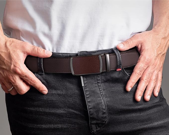 BELTROAD Ratchet Belt Strap for Men Leather Belts Without Buckle Replacement Leather Belt Strap Only 35mm for 40mm Buckle