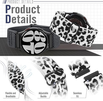 18mm Quick Release Elastic Nylon Band Compatible with Garmin Venu 4 41mm/3S 41mm/Venu 2S/Vivoactive 4S/Vivomove 3S/Active S/Forerunner 265S(42mm)/255S/Fossil Women's Gen 6 42mm/5E 42mm Women Men