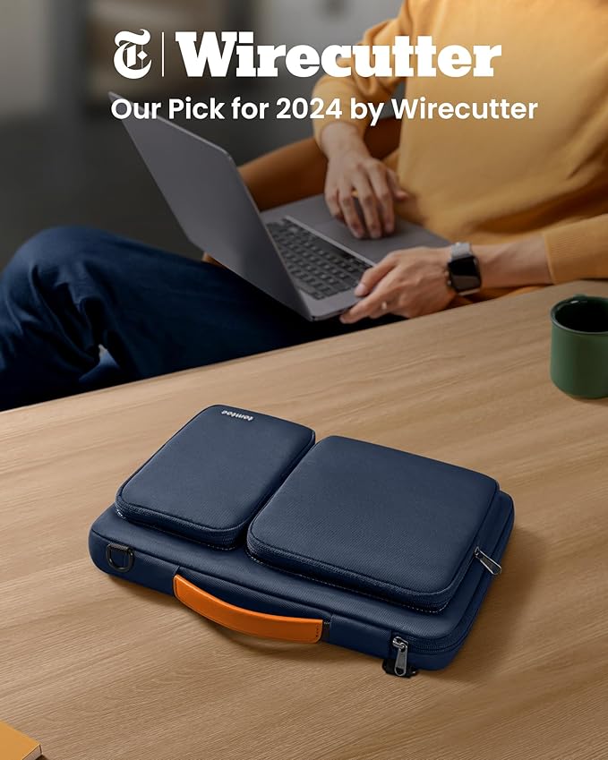 tomtoc 360 Protective Laptop Shoulder Bag for 15 Inch New 2026 MacBook Air M5/A3448, M4/A3241, M3/A3114, M2/A2941, 15 Inch Microsoft Surface Laptop 7/6, Water-Resistant Accessory Case