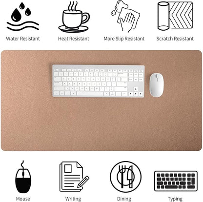 Bloss Gold Desk Mat 31.5x15.7 Inches, Desk Matt for Desktop, Waterproof Large Desk Pad, Computer Mat for Office/Home/Decor/Christmas Desk Mat
