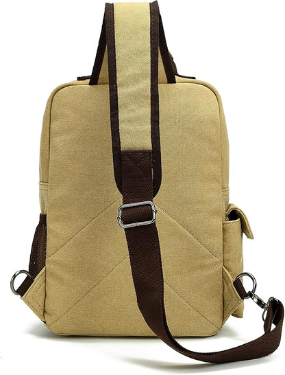 Sechunk Canvas Messenger Bag Sling Bag Crossbody Bag Shoulder Bag Retro Cross Body Handbags