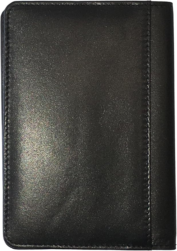 Black Basic Genuine Leather RFID Passport Cover