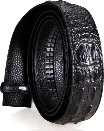 Barry.Wang Mens Belts Leather Ratchet Automatic Buckle Slide Click 1 3/8" Designer Dress Fashion Classic Casual Work Business