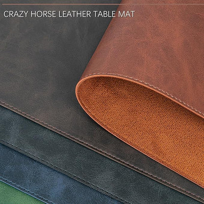 13.7X27.5” Faux Leather Desk Mat Large Gaming Mouse Pad Office Writing Pad Non-Slip Waterproof Surface (LightGray)