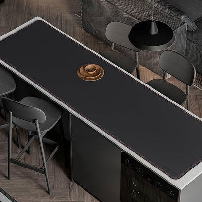 ZORESYN Desk Pad 74.8x19.7inch, Large Mouse pad Desk Mat, Waterproof PU Leather Desk Blotter Protector Desk Accessories with Non Slip Base for Home Office (Black)