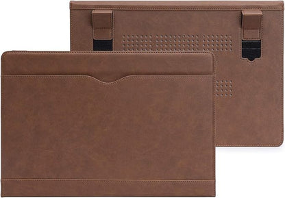 TYTX Laptop Case for MacBook Pro 16 Inch Leather Case 2021-2026 M5 A3428 A3429 M4 A3403 A3186 M3 A2991 M2 A2780 M1 A2485 Protective Folio Book Cover with Vents and Stand Function, Dark Brown