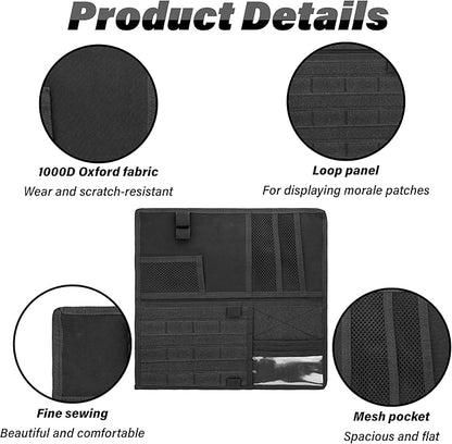 Tactical Visor Organizer, Car Visor Organizer, Sunvisor Organizers, Tactical Visors Cover Molle Webbing, Truck Accessories for Men, Car Sunshade Storage Pouch (Black)