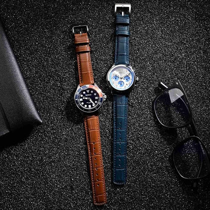 WOCCI Watch Bands, Top Grain Leather, Embossed Alligator Grain, Quick Release, Band Width 18mm 20mm 22mm