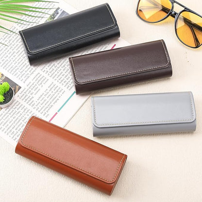 4Pack Glasses Case, Eyeglasses Case Hard Shell, Lightweight Portable Case for Sunglasses Eye Glasses Case with Cleaning Cloth Unisex