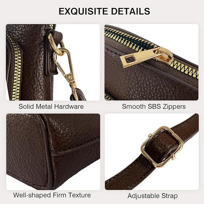 Marvolia Crossbody Bag for Women - PU Leather Shoulder Bag Trendy Small Crossbody Purse Bag for Travel Work Party