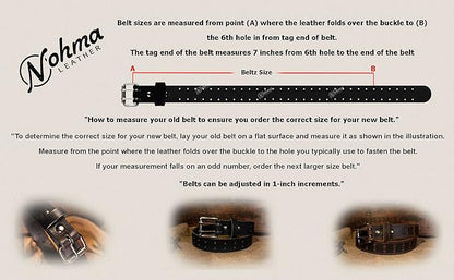 Men’s Classic Leather Belt, Double Prong Retro Style, Antique Brass Buckle, 1 ½” Width, Amish handmade in the USA