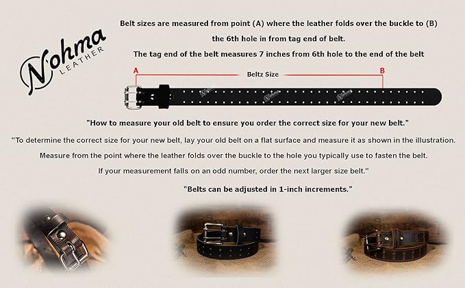 Men’s Classic Leather Belt, Double Prong Retro Style, Antique Brass Buckle, 1 ½” Width, Amish handmade in the USA