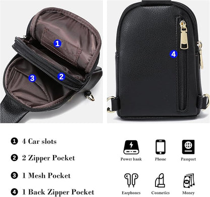 INICAT Small Sling Bag for Women Everyday & Travel Crossbody Bags Lightweight Cross Body Purses Vegan Leather