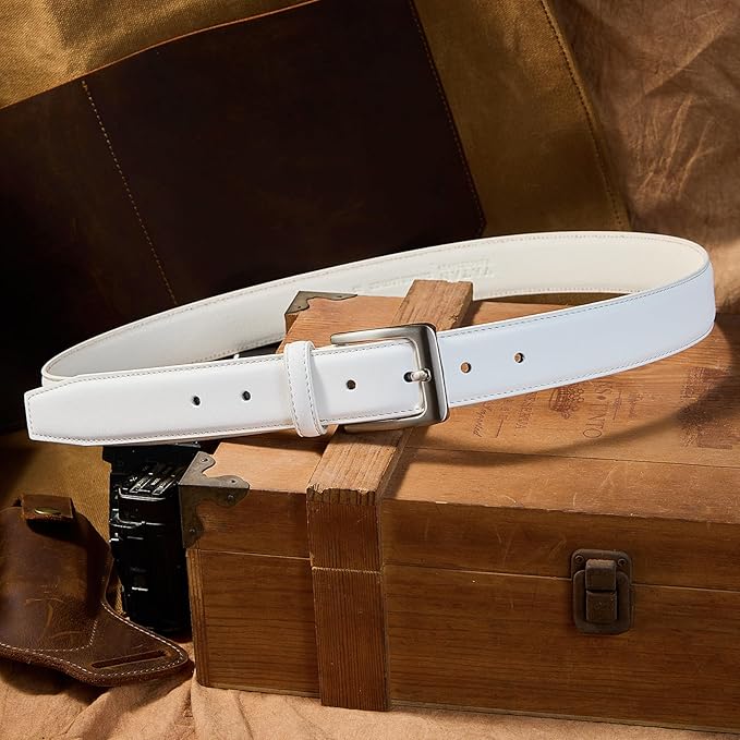 VATAN Men's Genuine Leather Dress Belts, Handmade Classic Every Day Leather Jeans Belt for Men Work Business Casual