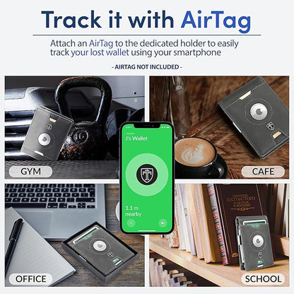 TRAVANDO AirTag* Wallet Mens Wallet with Money Clip Air Tag Wallet Card Holder RFID Blocking Bifold Gifts for Men