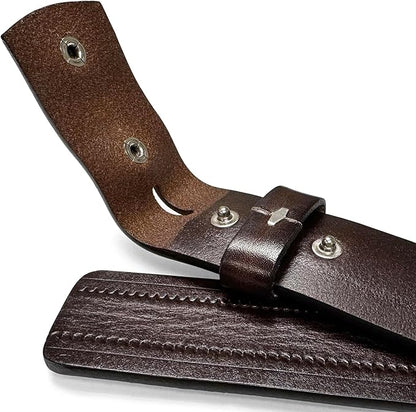 Genuine Full Grain Western Engraved Tooled Leather Strap or Belt 1-1/2" Wide
