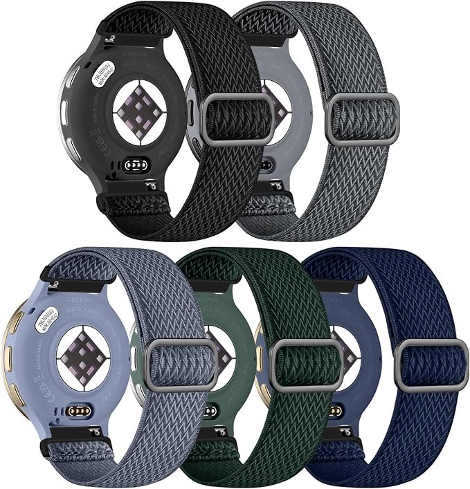 GEAK 18mm Quick Release Replacement Wristband Compatible with Garmin Venu 4 Watch Band 41mm, Soft Nylon Breathable Sport Strap for Venu 2S 3S/Vivoactive 4S Watch Band/Forerunner 265s/255s Men Women