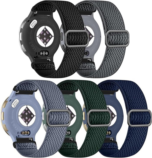 GEAK 18mm Quick Release Replacement Wristband Compatible with Garmin Venu 4 Watch Band 41mm, Soft Nylon Breathable Sport Strap for Venu 2S 3S/Vivoactive 4S Watch Band/Forerunner 265s/255s Men Women