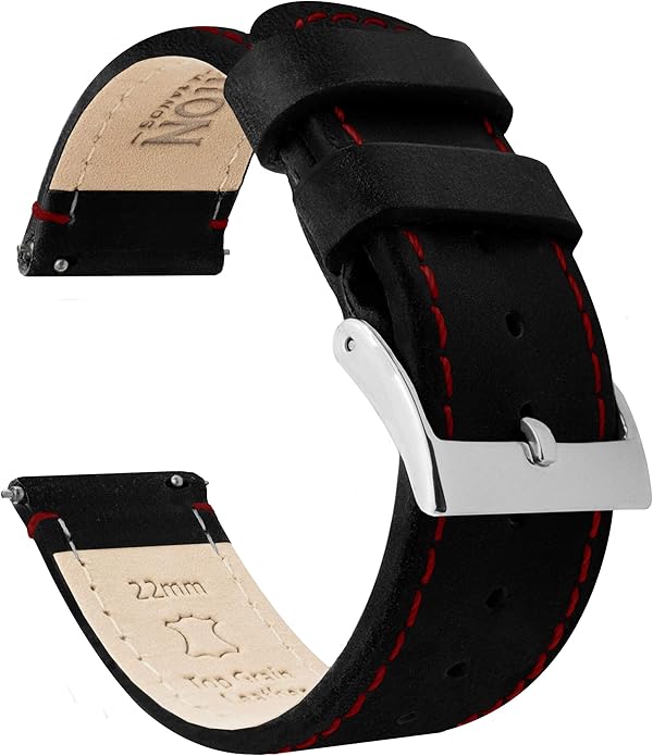 BARTON WATCH BANDS - Top Grain Leather Watch Bands Compatible with Apple Watch Models - 1, 2, 3, 4, 5, 6, 7, 8, 9, 10, SE, Ultra & Ultra 2
