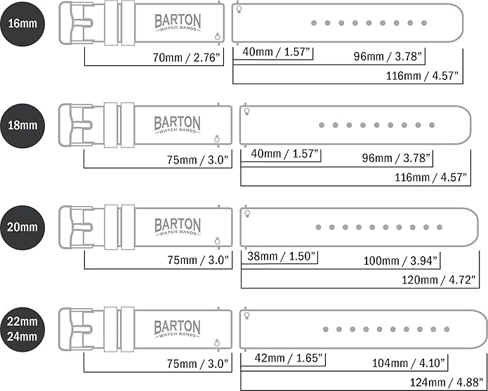BARTON WATCH BANDS - Top Grain Leather Watch Bands Compatible with Apple Watch Models - 1, 2, 3, 4, 5, 6, 7, 8, 9, 10, SE, Ultra & Ultra 2