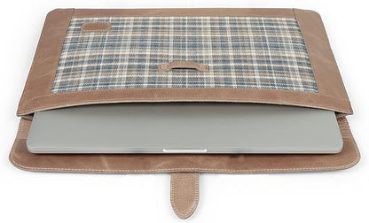 LONDO Leather Sleeve Compatible with MacBook Pro 14 & Air 13-13.3 Inch (M5, M4, M3, M2, M1, Pro, Max) & iPad Pro 12.9, Premium Top Grain Leather Laptop Bag, Mink 2020 to 2026 Models