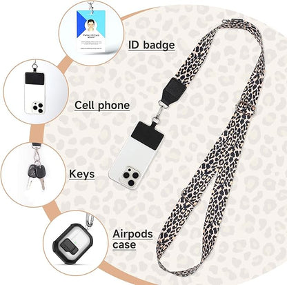 FUVLIFE Phone Lanyard Crossbody Wrist Strap, Adjustable Clip and Go Strap for Phone with Wallet Crossbody, Phone Strap with Zippered Pouch, Universal Hands-Free for All Cell Phone