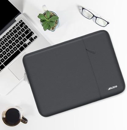 MOSISO Laptop Case 13.3 inch, 13-13.3 inch Laptop Sleeve Compatible with MacBook Air/Pro 13/Pro 14 M5 M4 M3 M2 M1, HP Dell ASUS Lenovo,Polyester Vertical Computer Sleeve Bag with Pocket, Dawn Gray