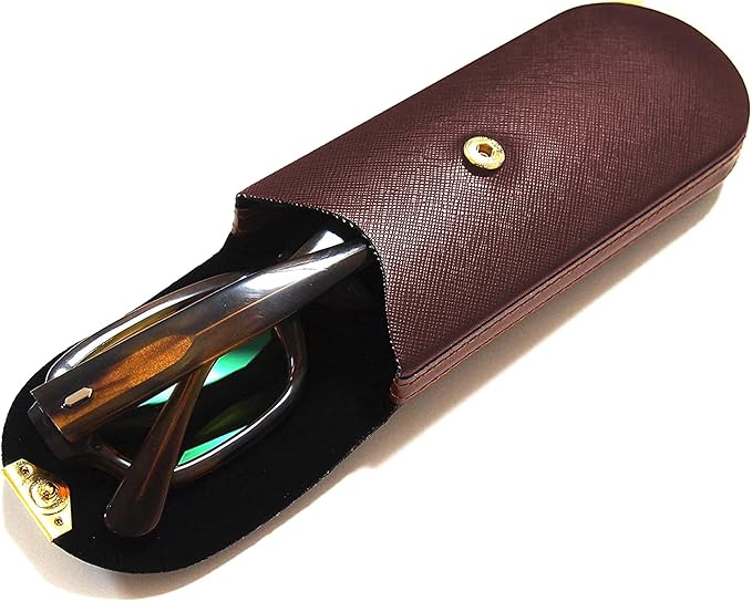 [Amazon.co.jp Limited] Glasses Case, Semi-Hard, Vertical, Compact, Thin, Monocoque, Slim, Portable, Convenient