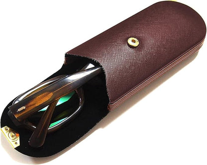 [Amazon.co.jp Limited] Glasses Case, Semi-Hard, Vertical, Compact, Thin, Monocoque, Slim, Portable, Convenient