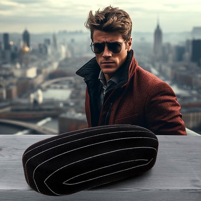 MyEyeglassCase - Large Sunglasses Case - Hard Glasses Case Holder w/Pouch & Cloth - Eyeglass Case Aviator Frames Men & Women