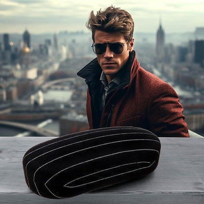 MyEyeglassCase - Large Sunglasses Case - Hard Glasses Case Holder w/Pouch & Cloth - Eyeglass Case Aviator Frames Men & Women