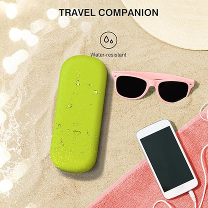 Marvolia Glasses Case Large Hard Shell Eyeglasses Case PU Leather Protective Case for Sunglasses Eyeglasses