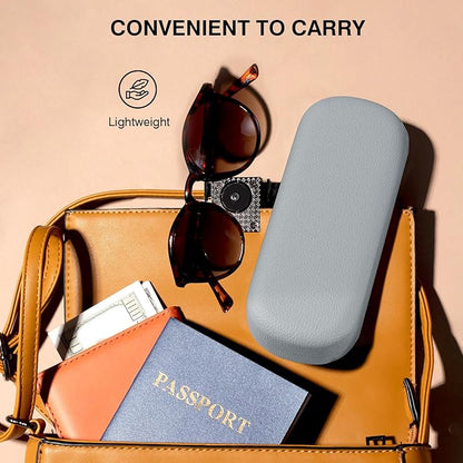 Marvolia Glasses Case Large Hard Shell Eyeglasses Case PU Leather Protective Case for Sunglasses Eyeglasses