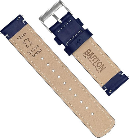 BARTON WATCH BANDS - Top Grain Leather Watch Bands Compatible with Apple Watch Models - 1, 2, 3, 4, 5, 6, 7, 8, 9, 10, SE, Ultra & Ultra 2