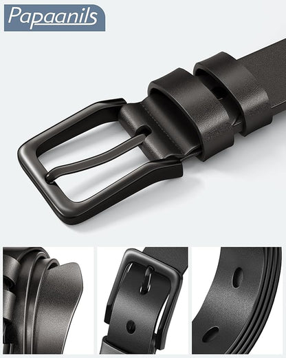 Mens Dress Belt,Genuine Casual Leather Belts for Men 1.5" Width