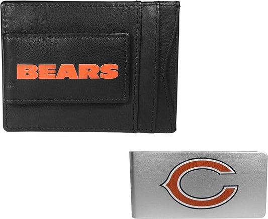 Siskiyou Sports NFL unisex Leather Cash & Cardholder & Money Clip