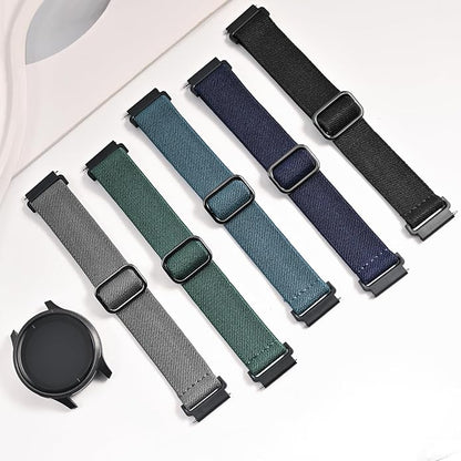 5 Pack Stretchy Nylon Watch Bands Compatible with Garmin Vivoactive 5/6/Forerunner 55/165,20mm Soft Elastic Fabric Adjustable Replacement Sport Straps for Garmin Venu Sq 2 Women Men