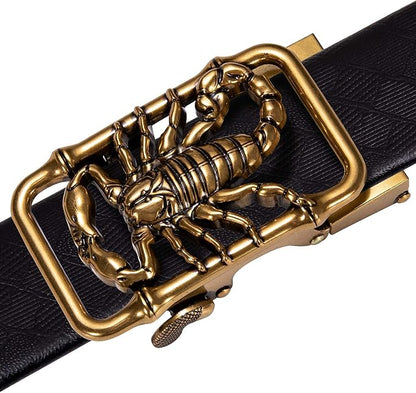 Dubulle Designer Mens Belts, Sliding Automatic Buckle Ratchet Dress Belt TOP Genuine Leather Strap Gifts