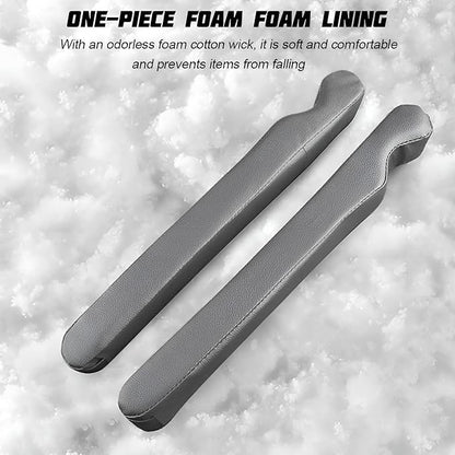 Mandark Car Seat Gap Filler, 2PCS Leather Vehicle Gap Stopper to Fill Between Seat and Console, Automotive Crevice Plug Blocker Accessories from Dropping, Universal for SUV, Sedan, Truck (Gray)