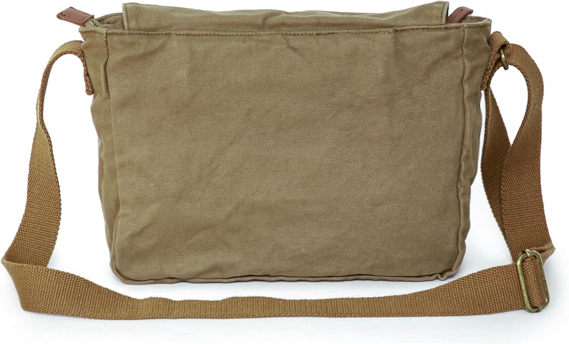 Gootium Canvas Messenger Bag - Vintage Crossbody Shoulder Bag Military Satchel