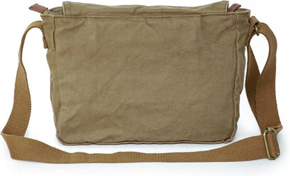 Gootium Canvas Messenger Bag - Vintage Crossbody Shoulder Bag Military Satchel