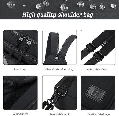 MYHOZEE Sling Bag Crossbody Backpack Purse - 2 in 1 Nylon Cross Body Bag Diaper with Wipes Pouch, Water Bottle Pocket