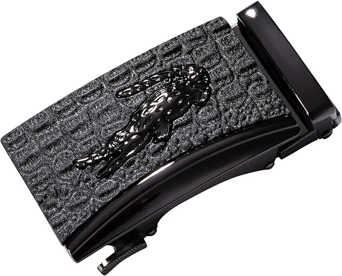 Dubulle Men's Ratchet Belt Gold/Black/Red/Green/Blue/White Automatic Buckle Business Casual Belt Gift - Adjustable Fit