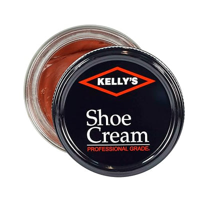 Kelly's Cognac Shoe Polish 1.5 oz - Professional Leather Shoe Cream