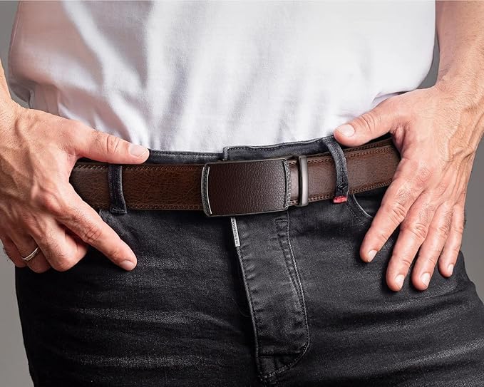 BELTROAD Ratchet Belt Strap for Men Leather Belts Without Buckle Replacement Leather Belt Strap Only 35mm for 40mm Buckle