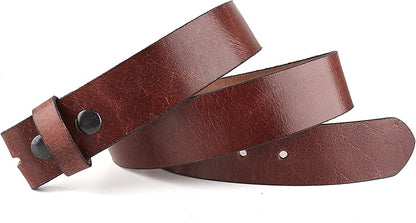 F&L CLASSIC Belt for buckle men Snap on Strap Full Grain One Piece Leather no buckle,1 1/2" Wide, USA