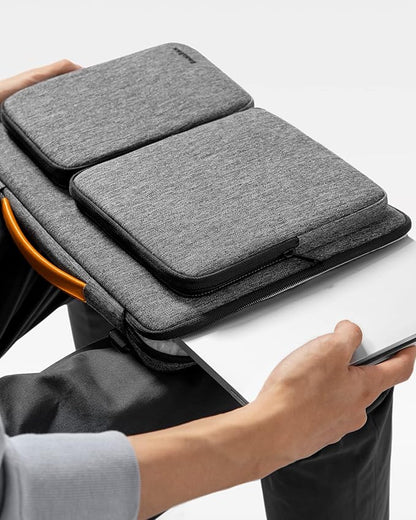 tomtoc Laptop Shoulder Bag for 2026 14 Inch MacBook Pro M5/M4/M3/M2/M1 Pro/Max 2026-2021, 13.5-14.4 Surface Laptop 7/6/Studio 2, Surface Book 3, 360 Protective Case Fit Asus VivoBook